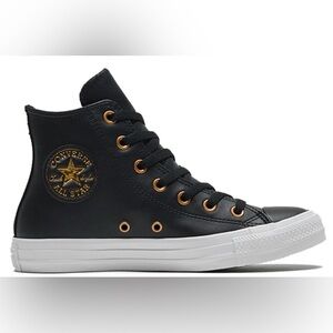 NWOB Converse Chuck Taylor All Star Black/Gold Unisex Size 8.5